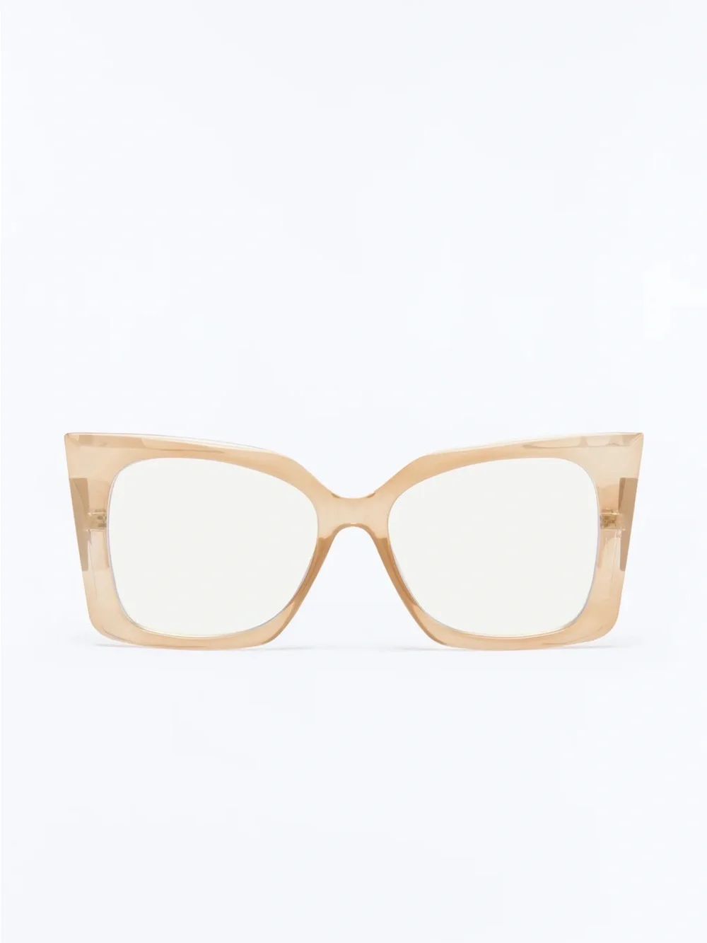 Stylish Oversized Square Sunglasses in Beige